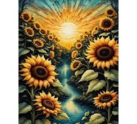 ZYHDK Puzzles 1500 Pieces ，Art Jigsaw ，Sunflowerss Landscapes Posters ，Memory Challenge Games For Adults ，Family Stress Relief Toys Gifts,Dh196Sz