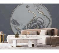 ZYHFDC Photo Wallpaper Noble Gold and Silver Peony Relief Non-Woven Art Print Wall Mural Decoration Poster Picture Design Modern 200CM(W)*140CM(H)
