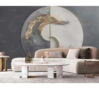 ZYHFDC Photo Wallpaper Superior Grey Taiji Abstract Dragon Non-Woven Art Print Wall Mural Decoration Poster Picture Design Modern 150CM(W)*105CM(H)