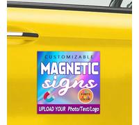 ZYHJJ Custom Car Magnet Stickers,Personalised car magnetic signs, Car Magnet Sticker with Text/Logo/Image, for Cars,Vans,Business, Fridge,Personal Use, and Advertising Sign - Flexible & Lays Flat
