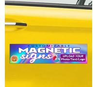 ZYHJJ Custom Car Magnet Stickers,Personalised car magnetic signs, Car Magnet Sticker with Text/Logo/Image, for Cars,Vans,Business, Fridge,Personal Use, and Advertising Sign - Flexible & Lays Flat