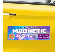 ZYHJJ Custom Car Magnet Stickers,Personalised car magnetic signs, Car Magnet Sticker with Text/Logo/Image, for Cars,Vans,Business, Fridge,Personal Use, and Advertising Sign - Flexible & Lays Flat