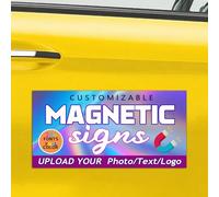 ZYHJJ Custom Car Magnet Stickers,Personalised car magnetic signs, Car Magnet Sticker with Text/Logo/Image, for Cars,Vans,Business, Fridge,Personal Use, and Advertising Sign - Flexible & Lays Flat