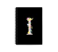 ZYHJJ Personalized Name Journal - Floral Monogram Notebook - Personalised Notebook with Initials Name - Gifts for Mother's Day Birthday Graduation Office Supplies -15 x 21 cm