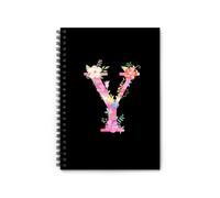 ZYHJJ Personalized Name Journal - Floral Monogram Notebook - Personalised Notebook with Initials Name - Gifts for Mother's Day Birthday Graduation Office Supplies -15 x 21 cm