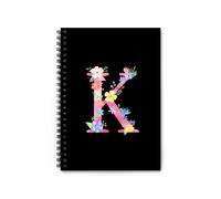 ZYHJJ Personalized Name Journal - Floral Monogram Notebook - Personalised Notebook with Initials Name - Gifts for Mother's Day Birthday Graduation Office Supplies -15 x 21 cm