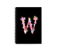 ZYHJJ Personalized Name Journal - Floral Monogram Notebook - Personalised Notebook with Initials Name - Gifts for Mother's Day Birthday Graduation Office Supplies -15 x 21 cm