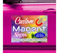ZYHJJ Personalized Vehicle Magnetic Signs - Custom Full Color Magnetic Car Signs - Personalized Automotive Magnet Decals for Cars Trucks Vehicles Business Cars - Flexible & Lays Flat