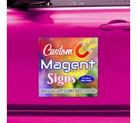 ZYHJJ Personalized Vehicle Magnetic Signs - Custom Full Color Magnetic Car Signs - Personalized Automotive Magnet Decals for Cars Trucks Vehicles Business Cars - Flexible & Lays Flat