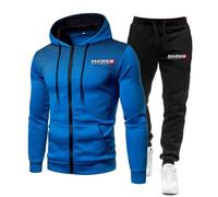 ZYHJZ Men's Spring Autumn Tracksuits Set for Mass Effect N3, Jogging Top Bottoms Joggers Workout Fitness Running Sweat-Suits Sportswear Set with Pockets,Blue-S