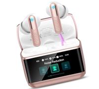 ZYHKON Wireless Earbuds, Bluetooth 5.4 Headphones In Ear with ANC/ENC MIC, HiFi Stereo Bluetooth Ear buds 5 EQ Modes, IP7 Waterproof Bluetooth Earphones with Touchscreen for Android iOS Rose Gold