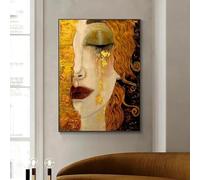ZYHNNKL Gustav Klimt Freya Tears Kiss Figure Painting Art Posters 58 x 88 cm Unframed