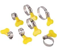 ZYHNYTAO Adjustable Pipe Clamp Fit 8~38mm O.D Tube Plastic Handle Stainless Steel Butterfly Hose Clamp Tracheal Card Fixed Clip 1Pc
