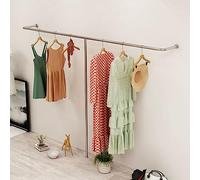 ZYHQCDM Creative Clothing store clothes Rail Silver Wall mounted Garment Racks, industrial pipe clothing rack T-shaped retail garment display stand, Heavy Duty Closet Storage Organizer Towel Hanging