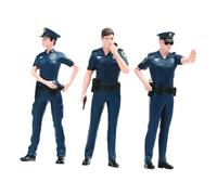 ZYIHNIRB 3pcs 1:24 Police Figures Diorama Accessories Hobby Realistic Micro Scene Decoration DIY Project Birthday Gift