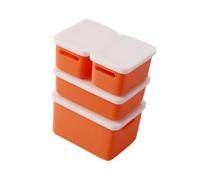 ZYIHNIRB 4 Pieces Dollhouse Miniature Storage Box Simulated Organizer Container with Lid Diorama House PP Material Suitable for, Orange