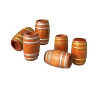 ZYIHNIRB 6 Pieces Miniature Bar Decor in The Shape of Beer Barrel, Vintage Fairy Tale.