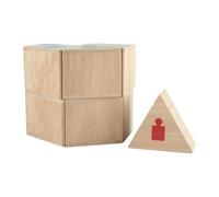 ZYIHNIRB Building Blocks Wooden Triangle Matching Blocks Stacking Block Set Sensory Toys Crafted from Smooth Rubberwood for Developing Object Recognition