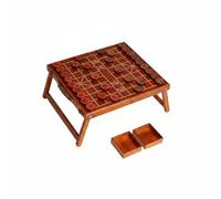 ZYIHNIRB Chess Board Folding Wooden Board Game Practical Carry Handle Portable Design Suitable for Family Relaxation Living Room Play, Blood Sandalwood Chess Pieces
