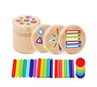 ZYIHNIRB Color Sorting Sticks Educational Wooden Sensory Toy for Toddlers Developing Cognitive Skills Fine Motor Skills Color Classification Ad, 4 in 1