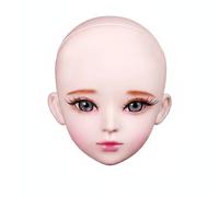 ZYIHNIRB Doll Figure Ball-Jointed Doll Articulated Collectible Model Customizable DIY Makeup Interchangeable Parts Rubber Suitable for Artistic Practice Gift Giving, Tiantian Makeup Head