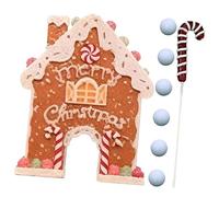ZYIHNIRB Gingerbread Golf Toy, Mini Golf, Fun Portable Game for Christmas Parties, Ideal As A Party Favor for Gatherings, Offices, Travel, with Rod and Ball