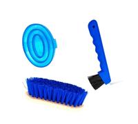 ZYIHNIRB Horse Brush Cleaning Kit, Detangling Comb Tool for, Farrier's Brush, Suitable for Owners And Riders, Daily Use, Blue