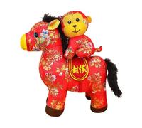 ZYIHNIRB Horse Statue Doll Tabletop Ornament Horse Toy Representing Auspicious Blessing with Soft Touch PP Polyester Suitable for Gift Giving, M