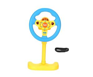 ZYIHNIRB Interactive Educational Driving Toy Steering Wheel Simulator for Fine Motor Skills, Sound And Light Animation, PP Structure for Children's Learnin, Yellow