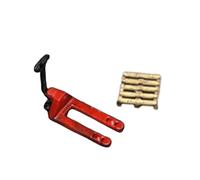 ZYIHNIRB Miniature Model Forklift Sculpture Fork Accessory Garage Decor Diorama Compact Function Suitable for Collection Decoration, red with tray