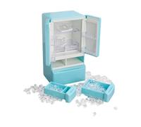 ZYIHNIRB Miniature Refrigerator 1/12 Fridge Accessory Miniature Freezer Furniture Toy PP Suitable for Dollhouse Photography Collectors, blue