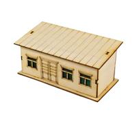 ZYIHNIRB Miniature Wooden House Model Finished Building Ornament Handmade 3D Architecture Scene Unpainted Craft Realistic Landscape Suitable for Adults Kids Co, Style C