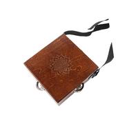 ZYIHNIRB Portable Cajon Box Wooden Drum Multifunctional Hand Percussion Instrument with Adjustable Strap Designed for Children Adults Leisure Scene, Square Brown