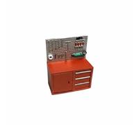 ZYIHNIRB Repair Shop Fixture Workshop Tool Organizer Miniature Cabinet Resin Build Realistic Detail Suitable for Diorama Scenes Collectors Hobbyists, Red, New