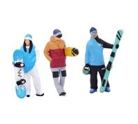 ZYIHNIRB Set of 3 1/64 Scale Ski Figures for Home Decoration