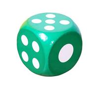 ZYIHNIRB Soft Foam Jumbo Big Playing Dice, D6 Math Teaching, Early Math Games, 12in Game Dice for Classroom, Boys Girls, Kids Party Favors, Green