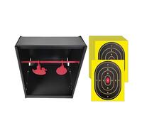 ZYIHNIRB Target Box with 20 Paper - Ideal for Daily Training in The Garden, Indoors And Outdoors, Oval Track