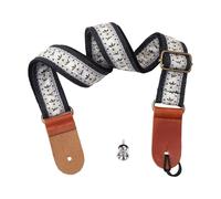 ZYIHNIRB Ukulele Strap Adjustable Guitar Shoulder Strap Back Strap with End Pin Embroidered Polyester PU Leather Suitable for Musicians Stage, Style A