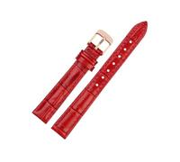 zyimodl 12-20mm Simple Style Red Soft & Flexible Cowhide Leather Watch Strap for Quartz Watches, 19mm
