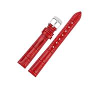 zyimodl 12-20mm Simple Style Red Soft & Flexible Cowhide Leather Watch Strap for Quartz Watches, 19mm
