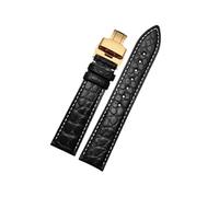 zyimodl 12-22mm Classic Design Quick-Release Skin-friendly Alligator Leather Watch Strap for Mechanical Watches, 18mm