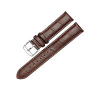 zyimodl 12-24mm Simple Style Skin-friendly & Soft Genuine Leather Watch Strap for Quartz Watches, 19mm