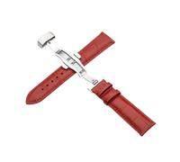 zyimodl 12-24mm Soft & Flexible Genuine Leather Watch Strap with Quick-Release Butterfly Buckle, 18mm