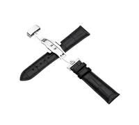 zyimodl 12-24mm Soft & Flexible Genuine Leather Watch Strap with Quick-Release Butterfly Buckle, 18mm