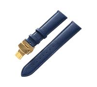 zyimodl 13-22mm Soft & Flexible Lychee Grain Cowhide Watch Strap with Quick-Release Butterfly Buckle, 20mm