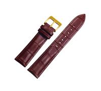 zyimodl 14-24mm Classic Design Soft & Flexible Genuine Leather Watch Strap with Stainless Steel Pin Buckle and Installation Tool, 18mm