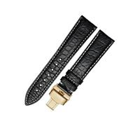 zyimodl 16-24mm Quick-Release American Alligator Leather Watch Strap with Installation Tool, 21mm