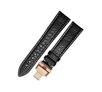 zyimodl 16-24mm Quick-Release American Alligator Leather Watch Strap with Installation Tool, 22mm