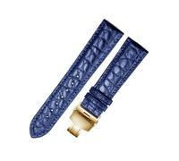 zyimodl 16-24mm Quick-Release American Alligator Leather Watch Strap with Installation Tool, 22mm