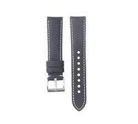 zyimodl 18-22mm Simple Style Breathable Canvas & Cowhide Combination Watch Strap with Quick-Release Spring Pin, 19mm